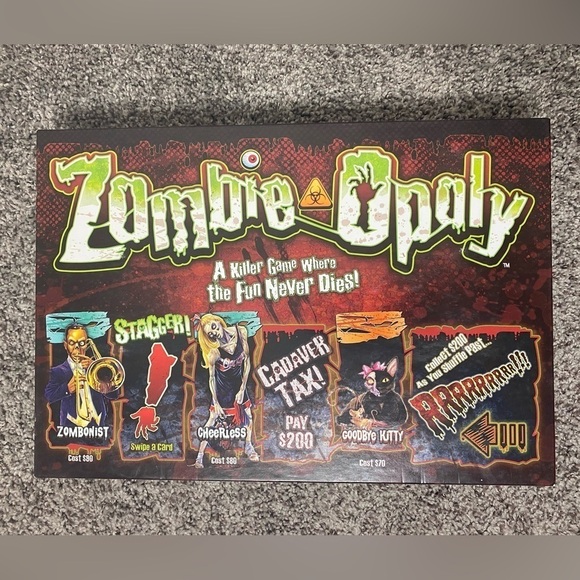 Monopoly Zombie Opoly Board Game - Picture 1 of 4